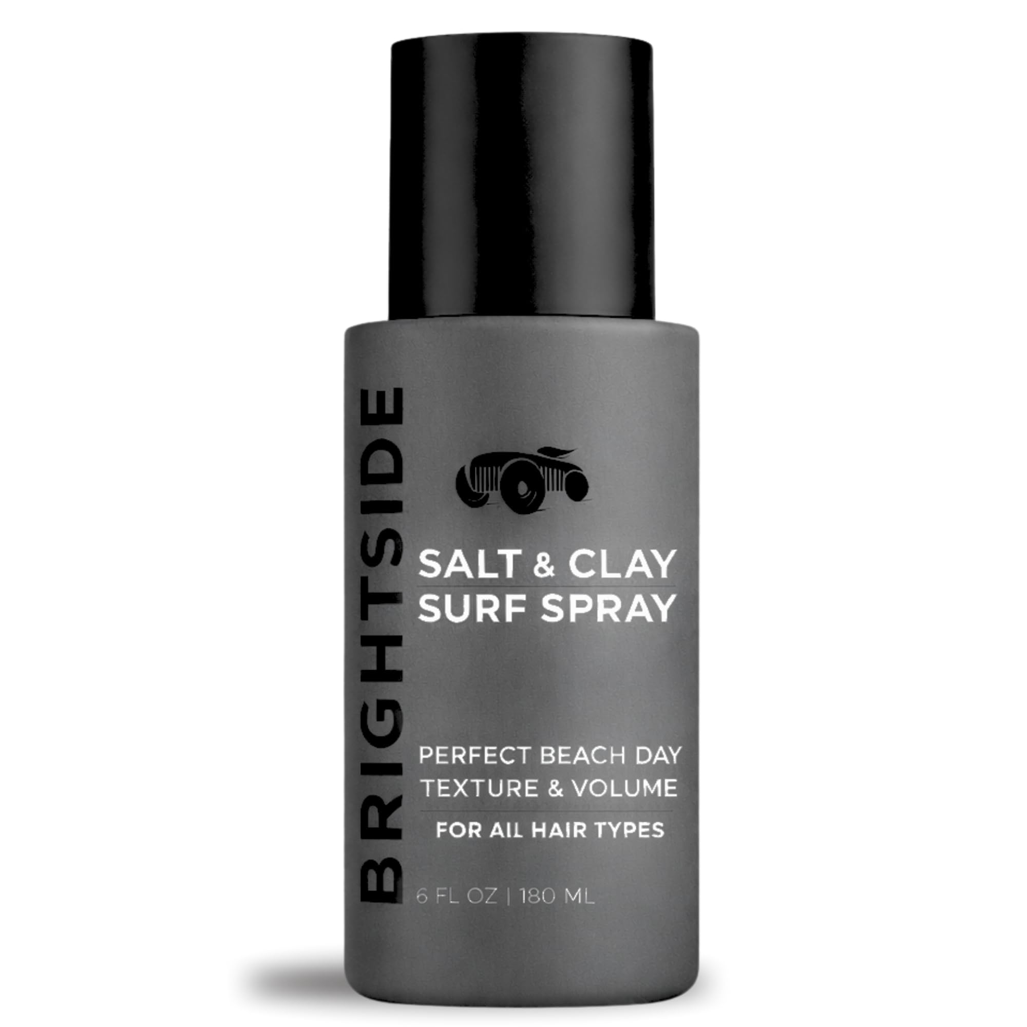 BRIGHTSIDE Salt & Clay Surf Spray: bouteille 6oz prête pour un volume durable.