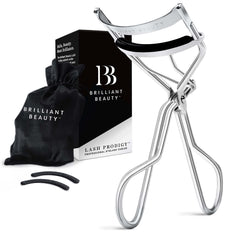Brilliant Beauty Curleur Cils avec étui satin pour un pliage précis sans pincement.