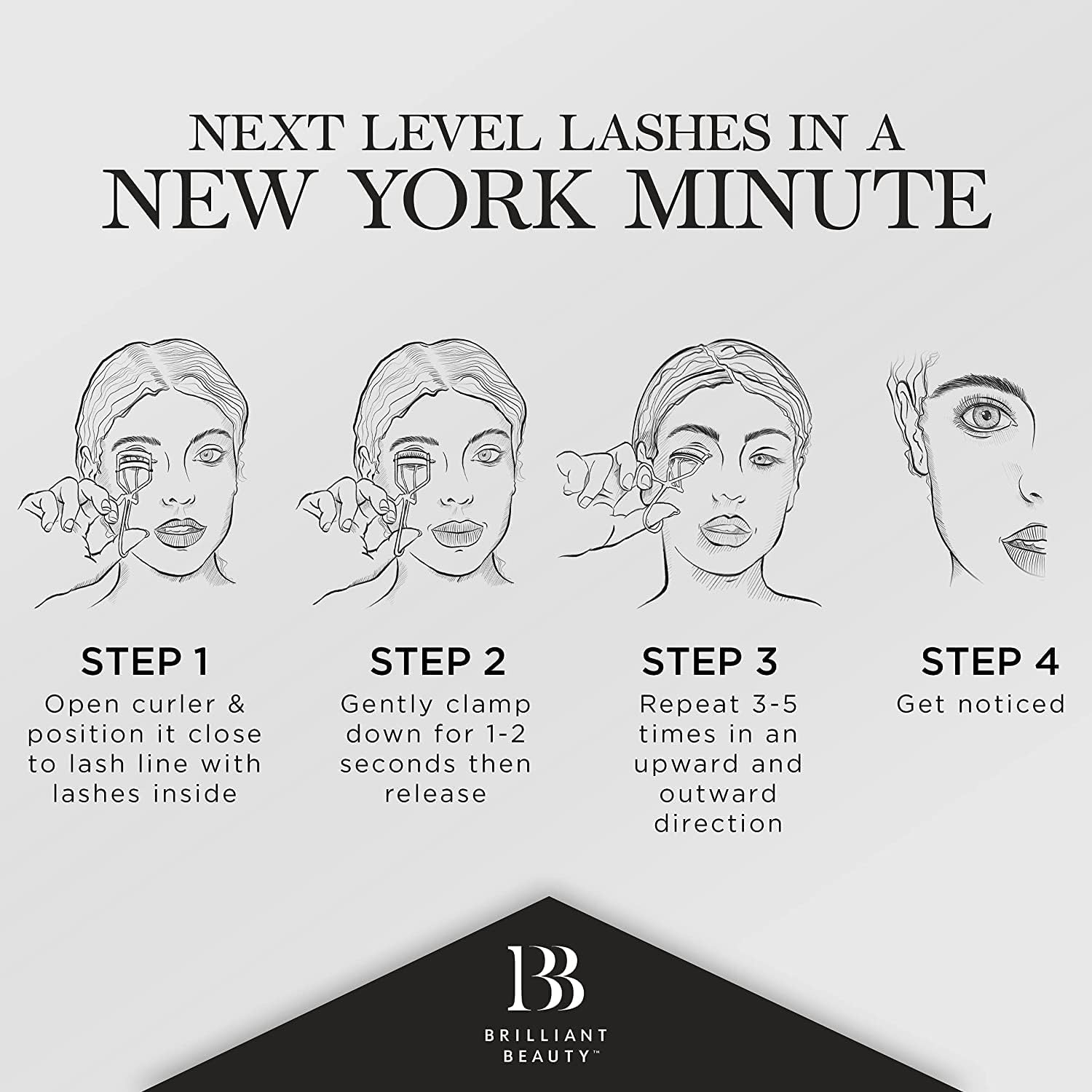 Rembourrage doux Brilliant Beauty protège les cils tout en liftant légèrement