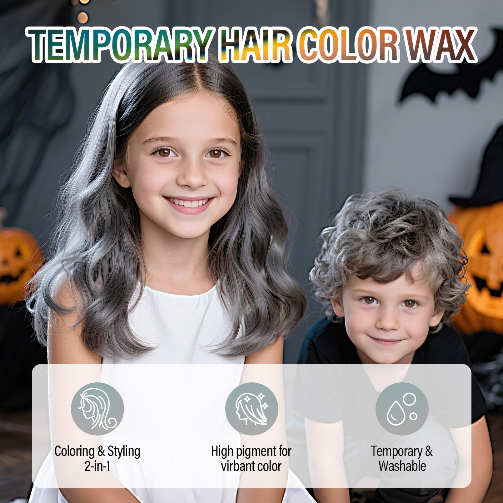 BRIMFULITE Cire argentée près de l’application sur cheveux d’un enfant pour un usage rapide.