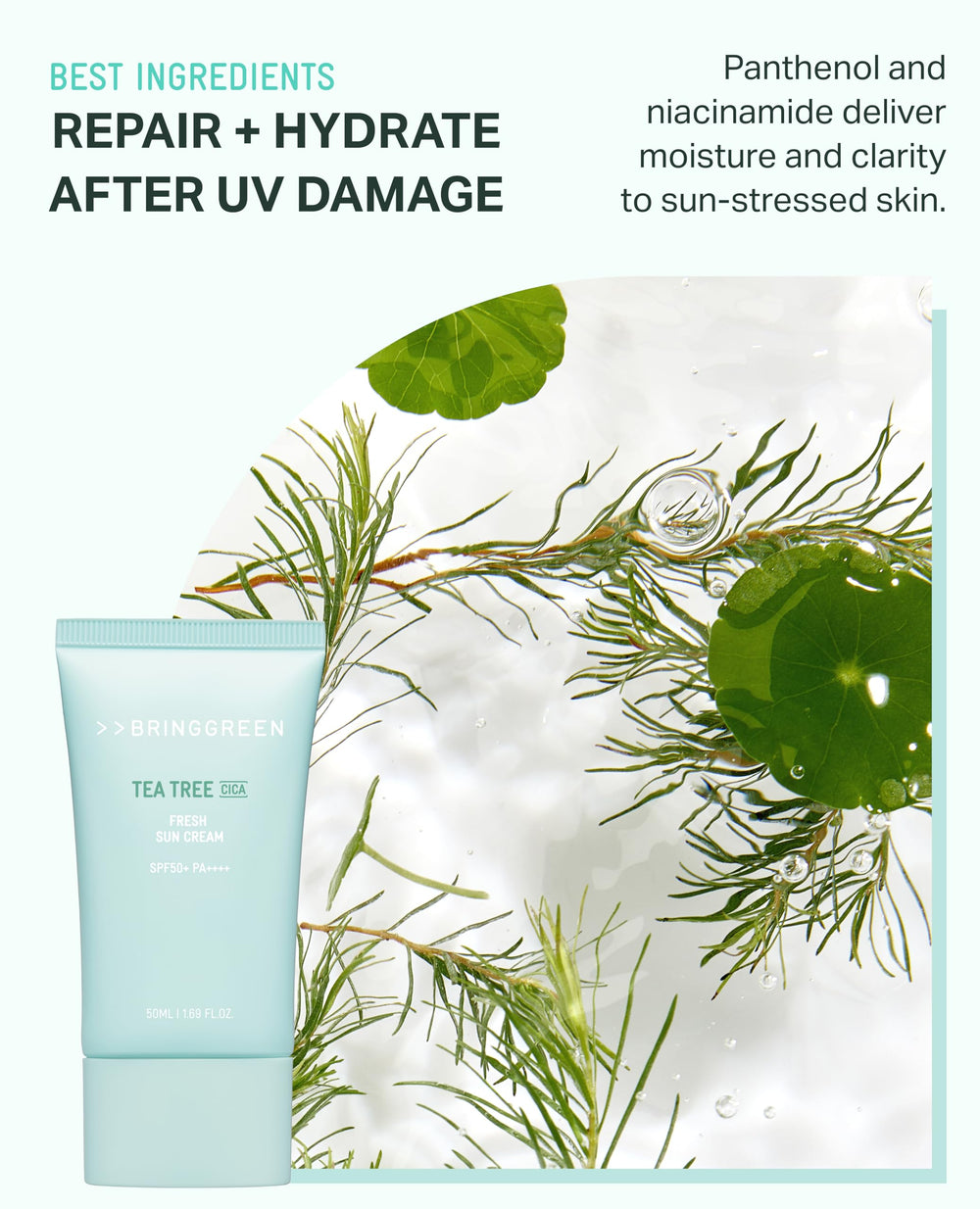 Base légère pouvant servir de primer avant maquillage BRING GREEN.