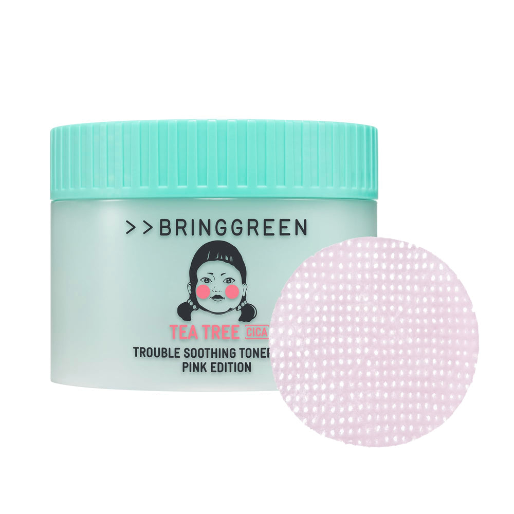 BRING GREEN coton-tonifiant édition rose Squid Game pour un apaisement ciblé.