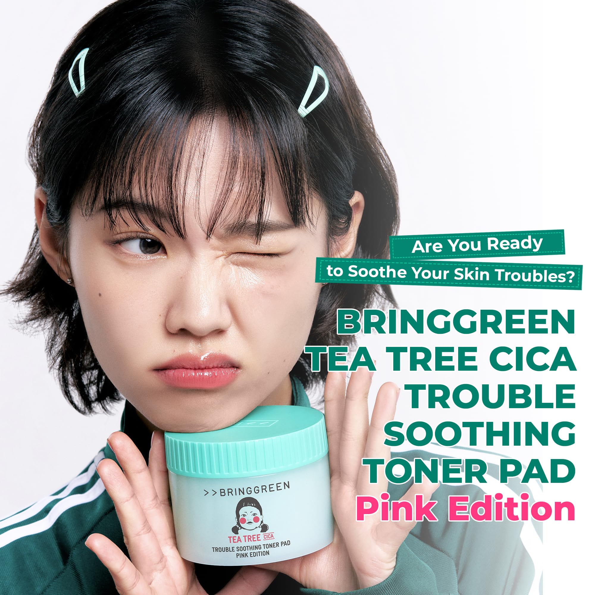 BRING GREEN étape d'application facile avec les pads tonifiants.