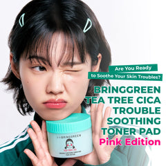 BRING GREEN étape d'application facile avec les pads tonifiants.