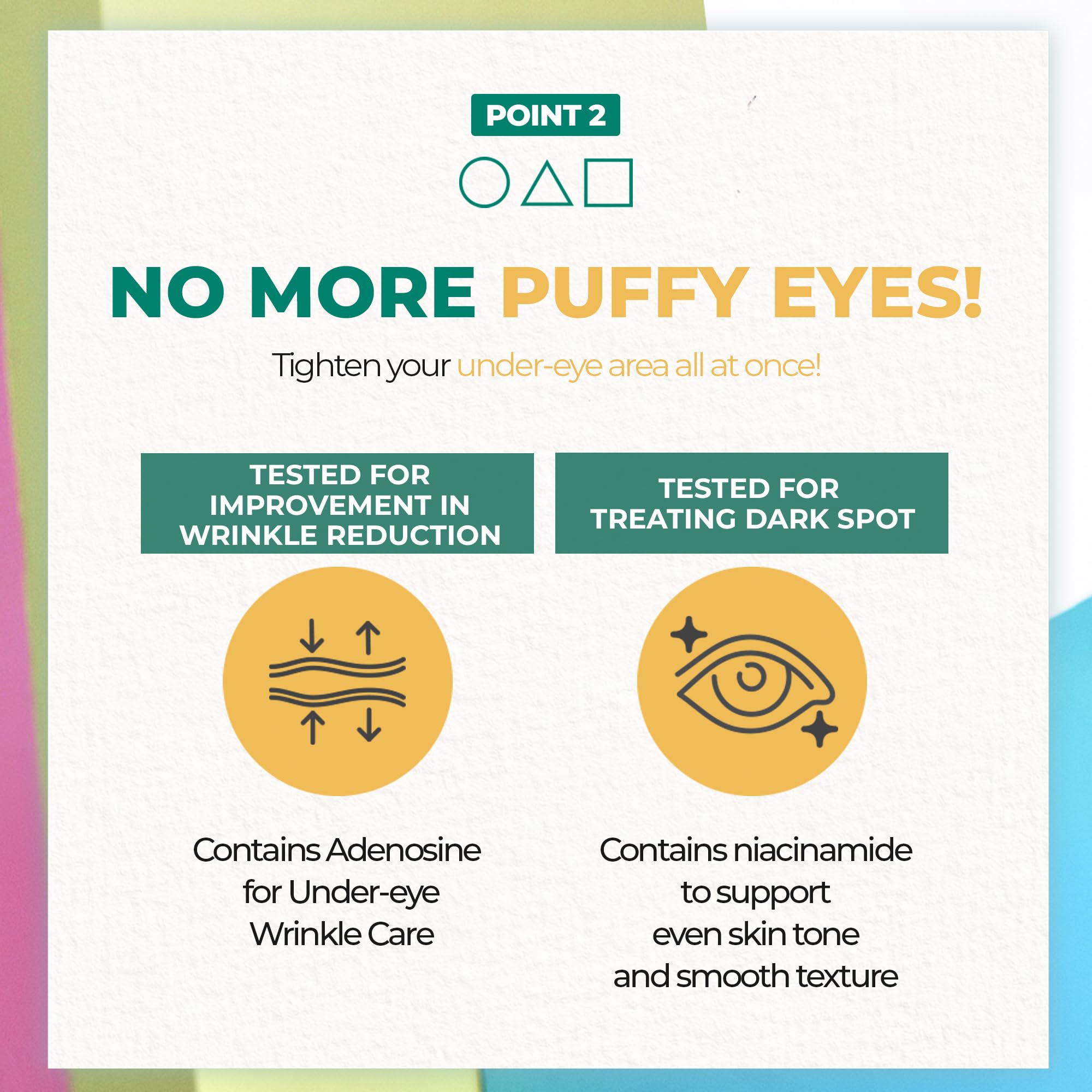 Contour sous les yeux revitalisé après 10–20 minutes avec BRING GREEN