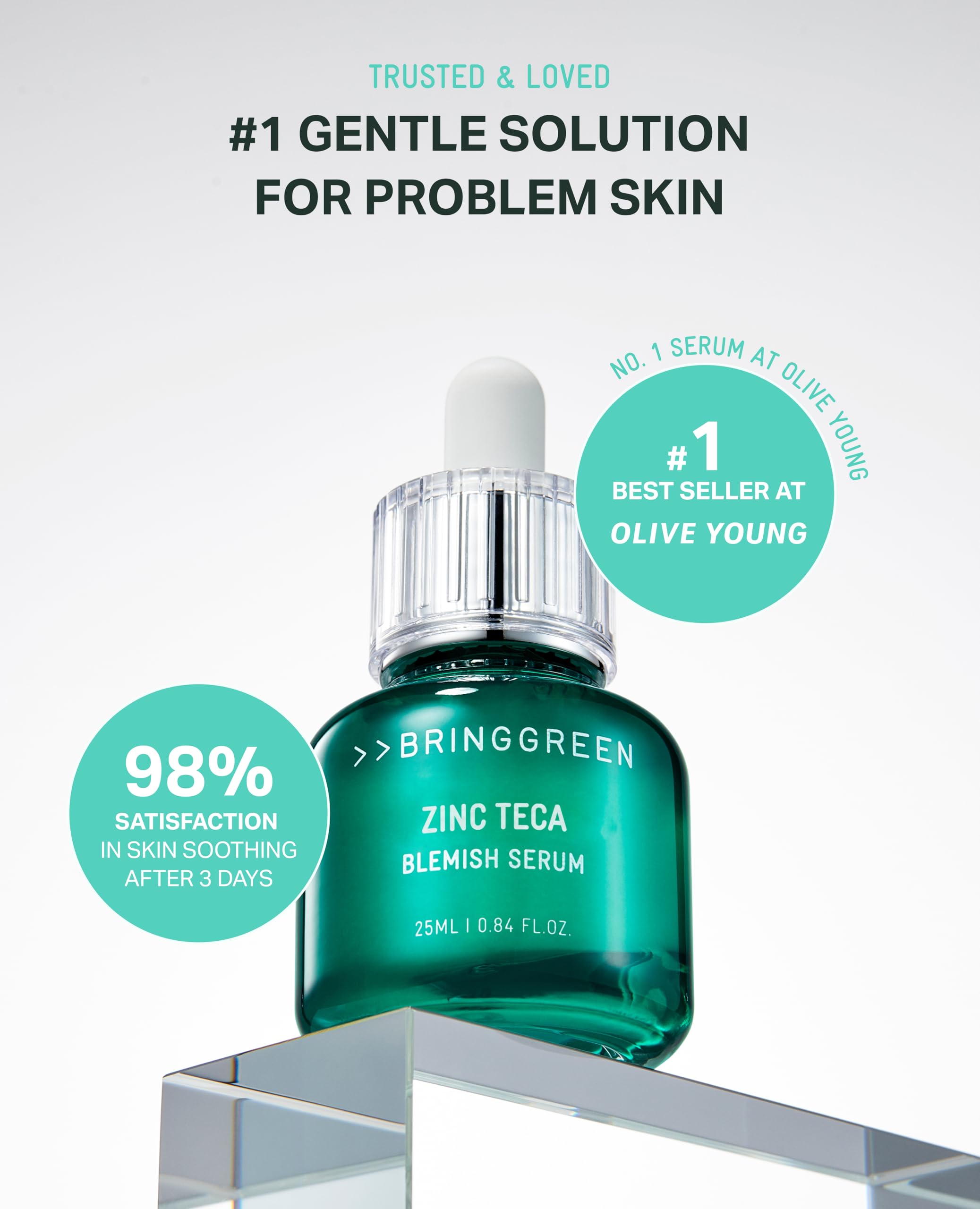 Application visage BRING GREEN Zinc TECA, soin ciblé et apaisant pour irritations.