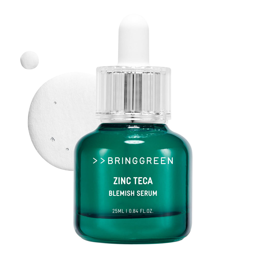 BRING GREEN Zinc TECA Sérum flacon, apaisement rapide pour peau sensible.