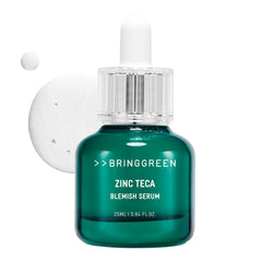 BRING GREEN Zinc TECA Sérum flacon, apaisement rapide pour peau sensible.