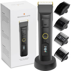 Brio Beardscape V2 — lame en céramique à faible friction pour une coupe nette et chaleur réduite.