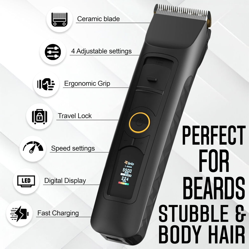 Brio Beardscape V2 — réglages barbe 1 à 1,9 mm pour un fini précis.