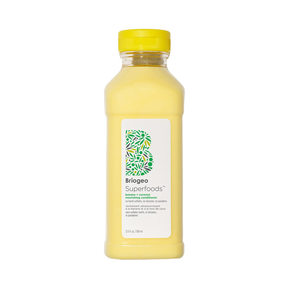 Briogeo Banana + Coconut Nourishing Conditioner flacon hydraulique pour cheveux secs