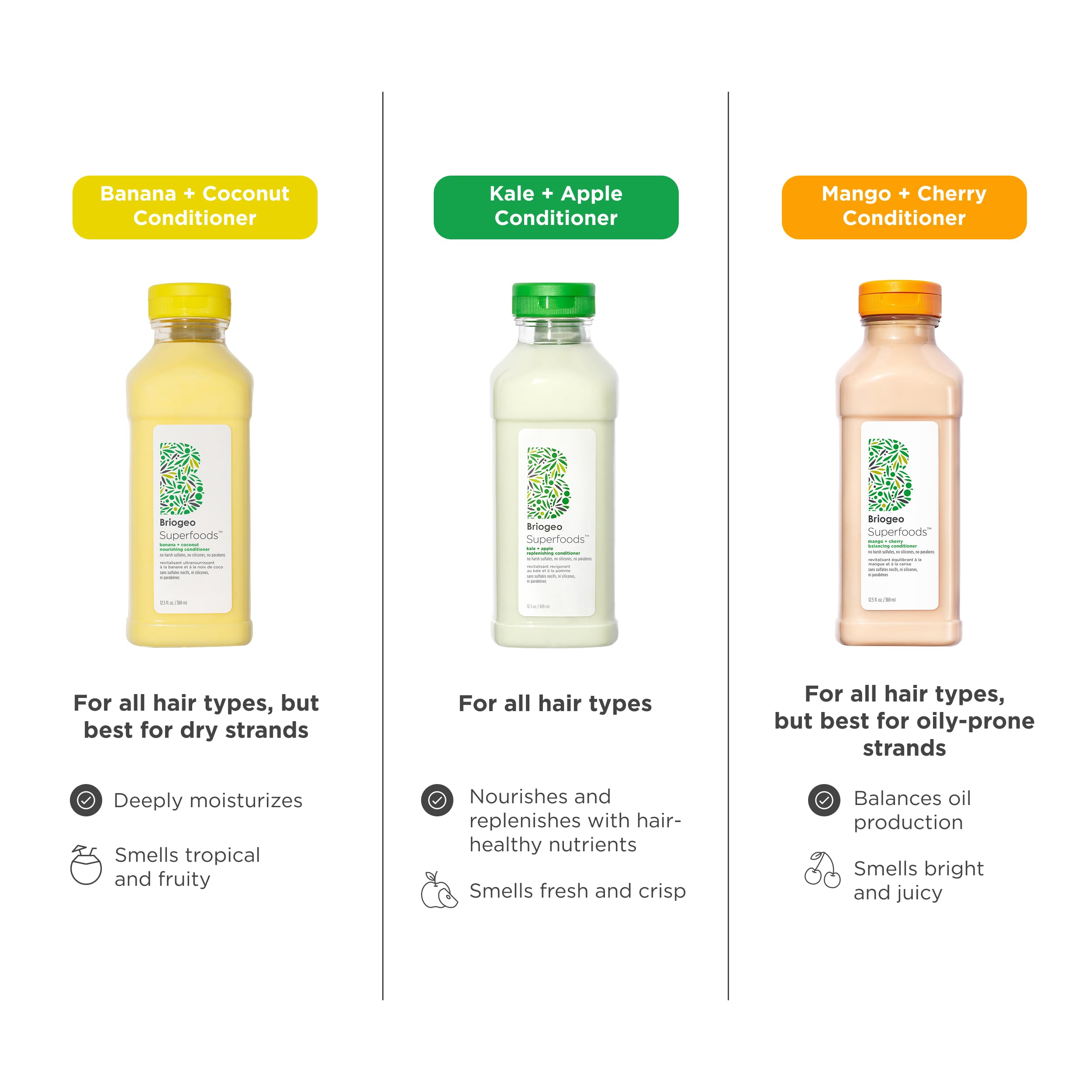 Briogeo Banana + Coconut Nourishing Conditioner emballage sans cruauté