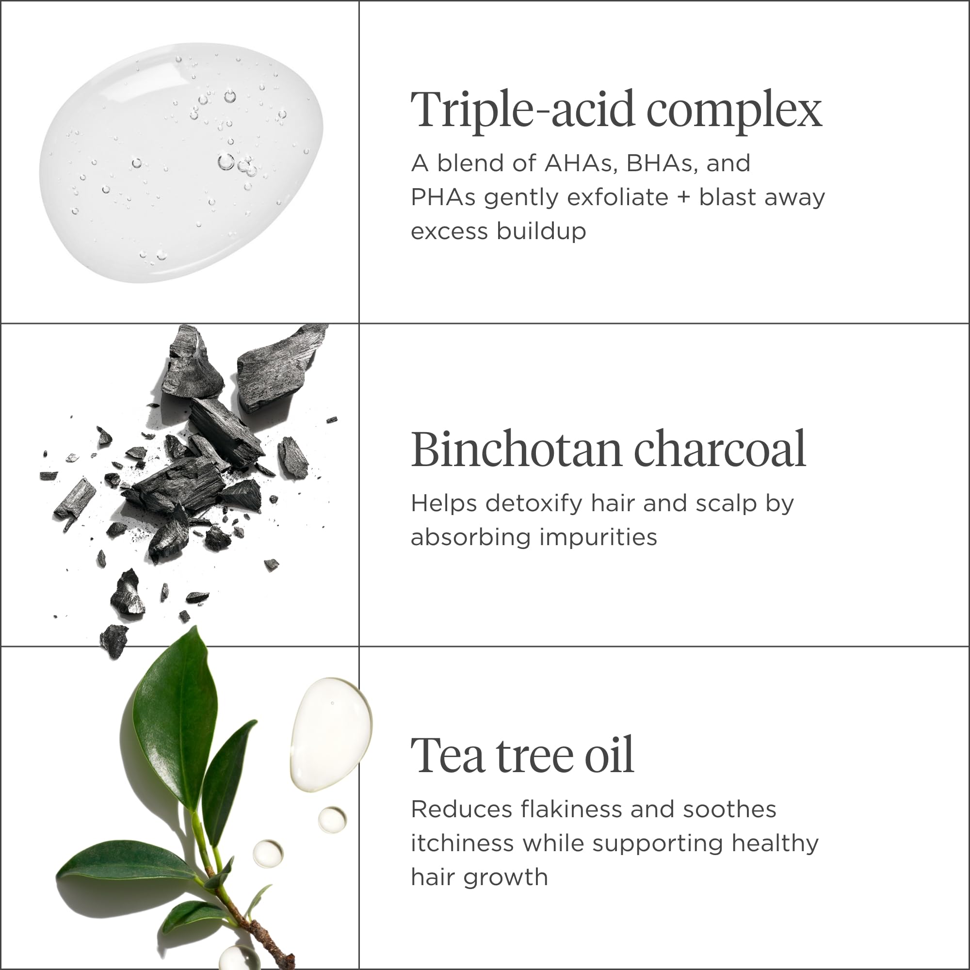 Briogeo charbon purifiant et huile arbre à thé apaisent les démangeaisons