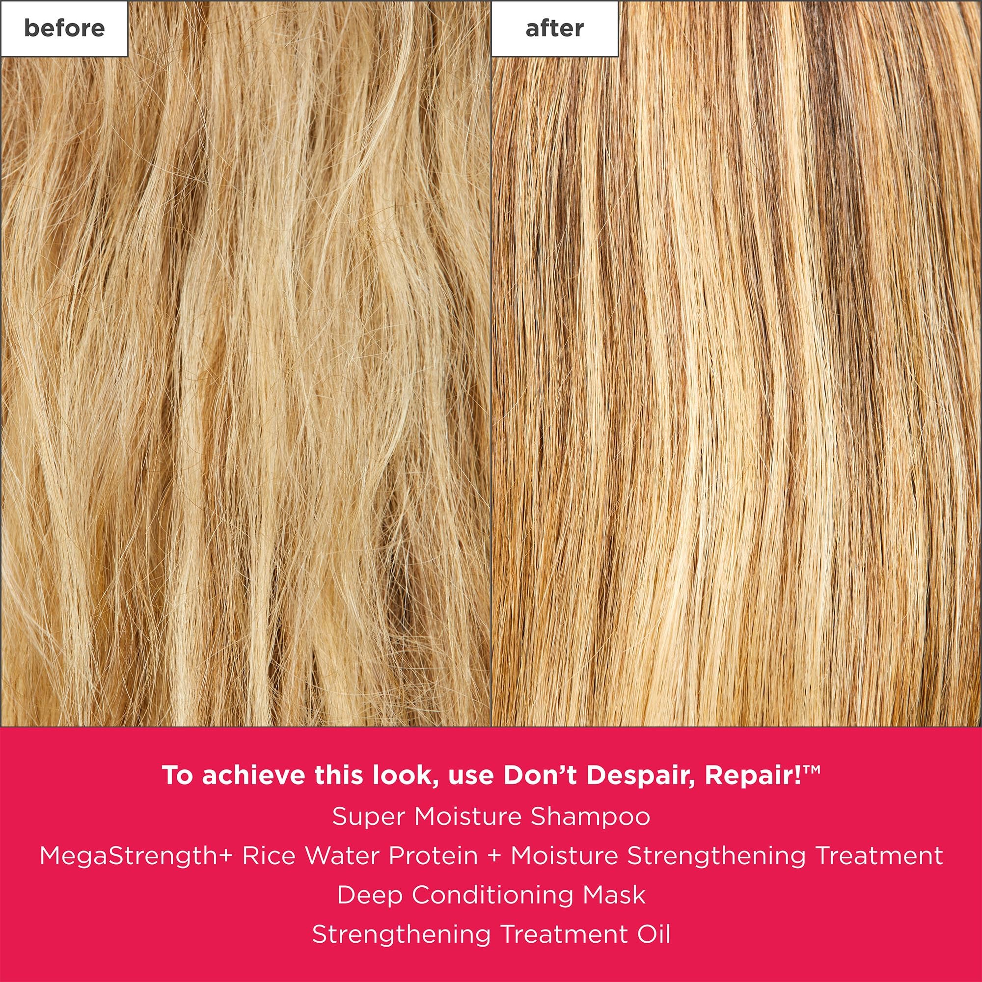 Briogeo Cheveux élastiques après traitement, fibre renforcée et plus souple.