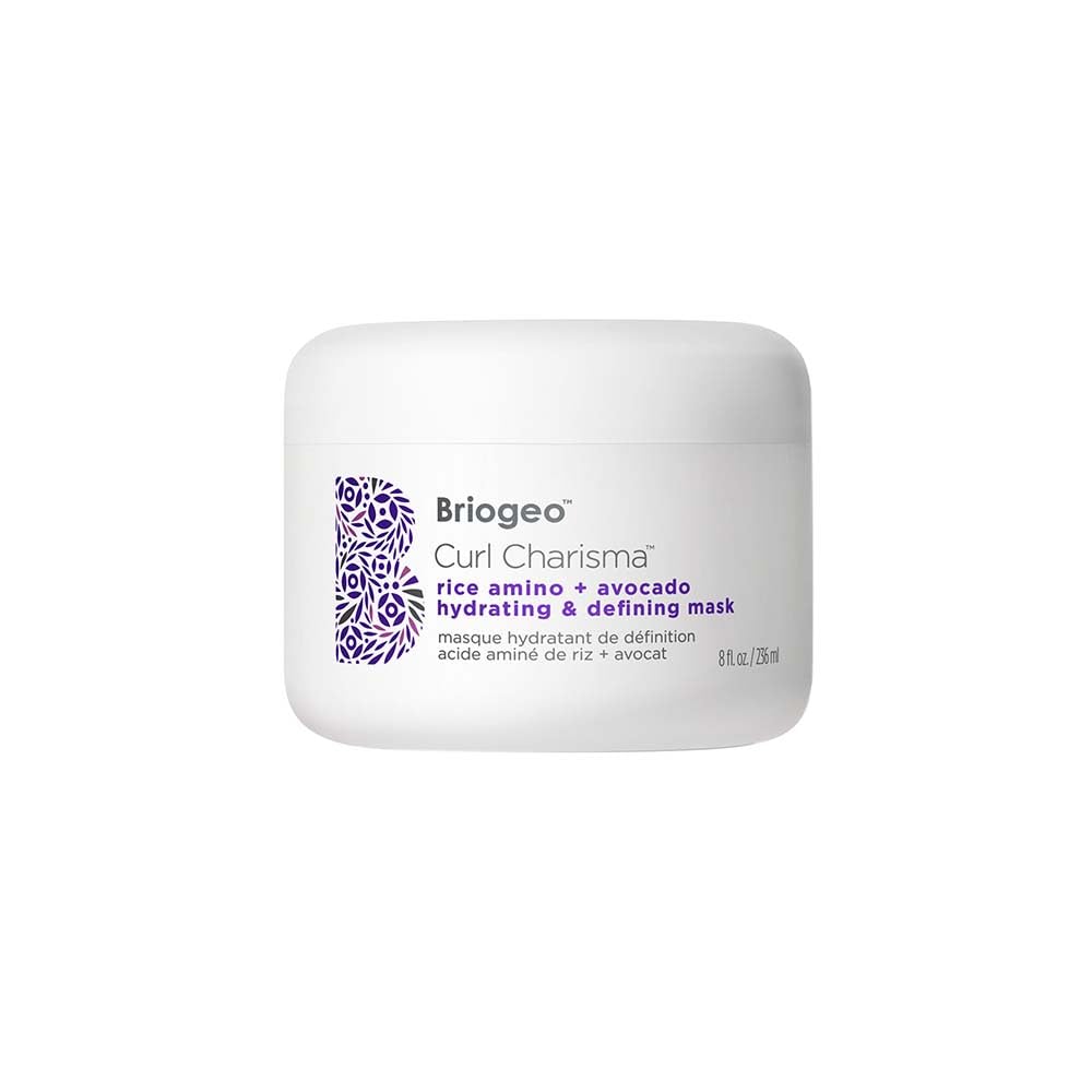 Briogeo Curl Charisma masque-pot montrant le soin pour boucles définies