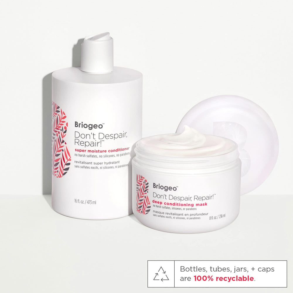 Briogeo Don't Despair Repair: packaging élégant reflétant l’approche naturelle de la marque