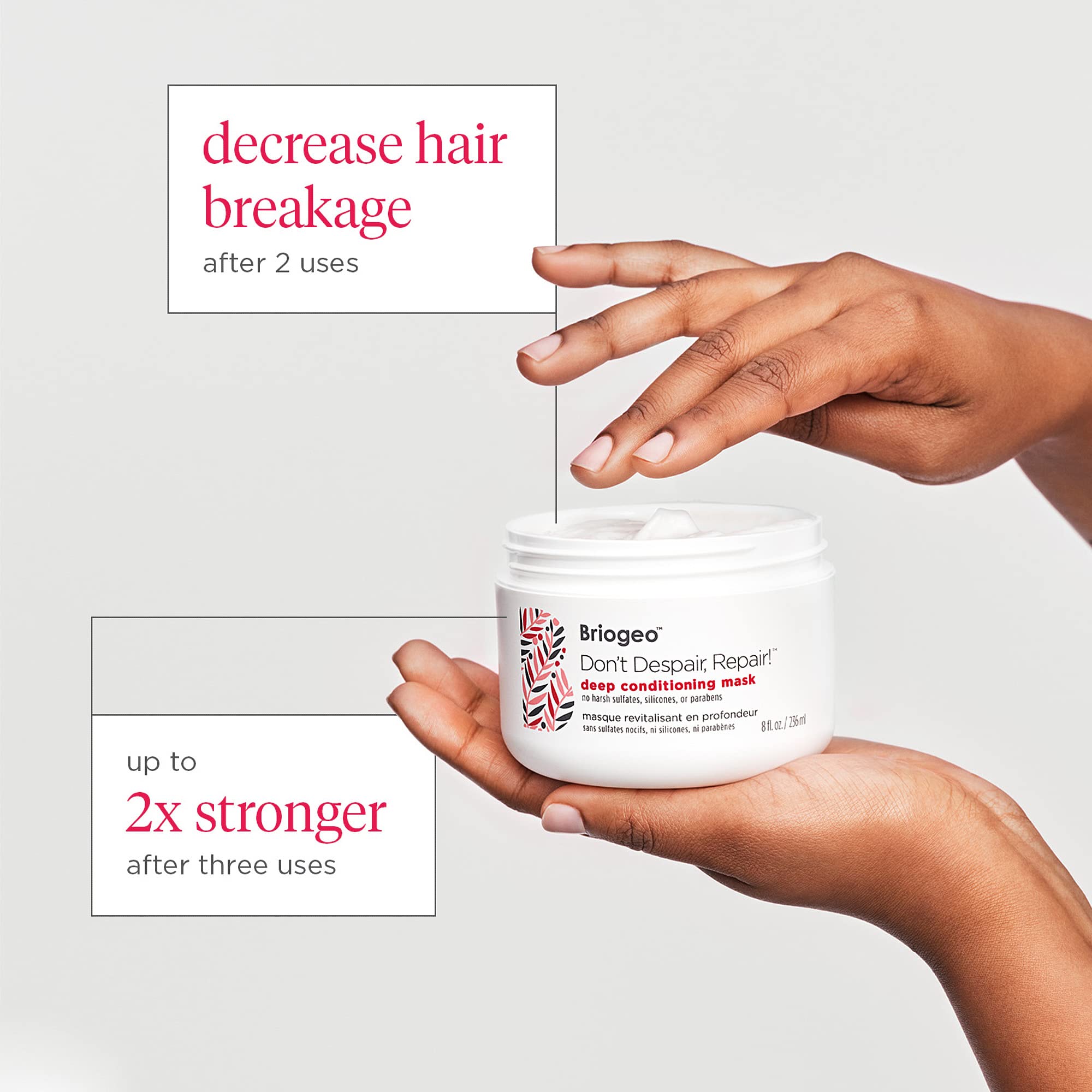 Briogeo Don't Despair, Repair! texture riche et onctueuse agissant rapidement.