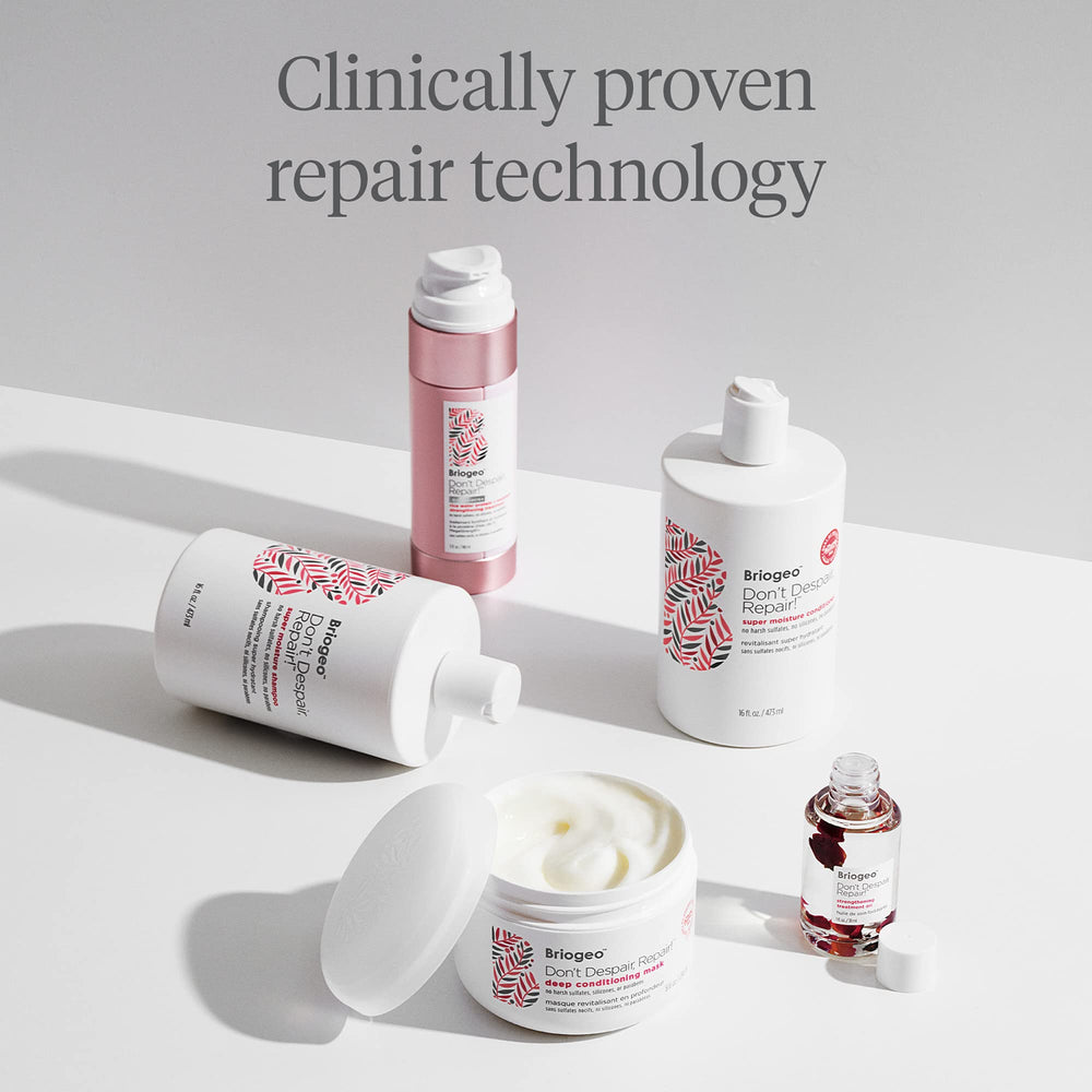 Briogeo Don't Despair, Repair! conçu pour tous types de cheveux, même abîmés.