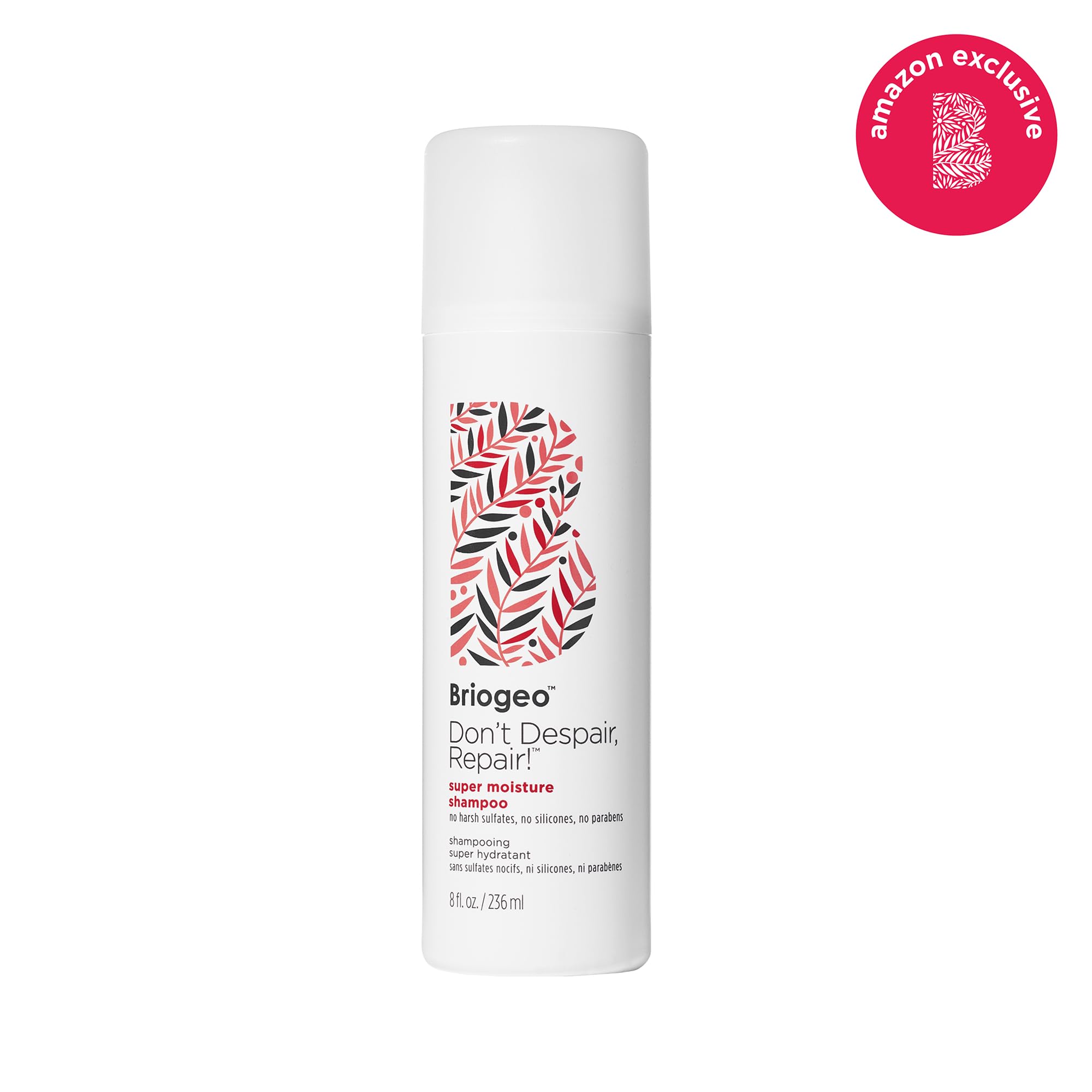 Texture crèmeuse du shampooing briogeo pour hydratation douce.