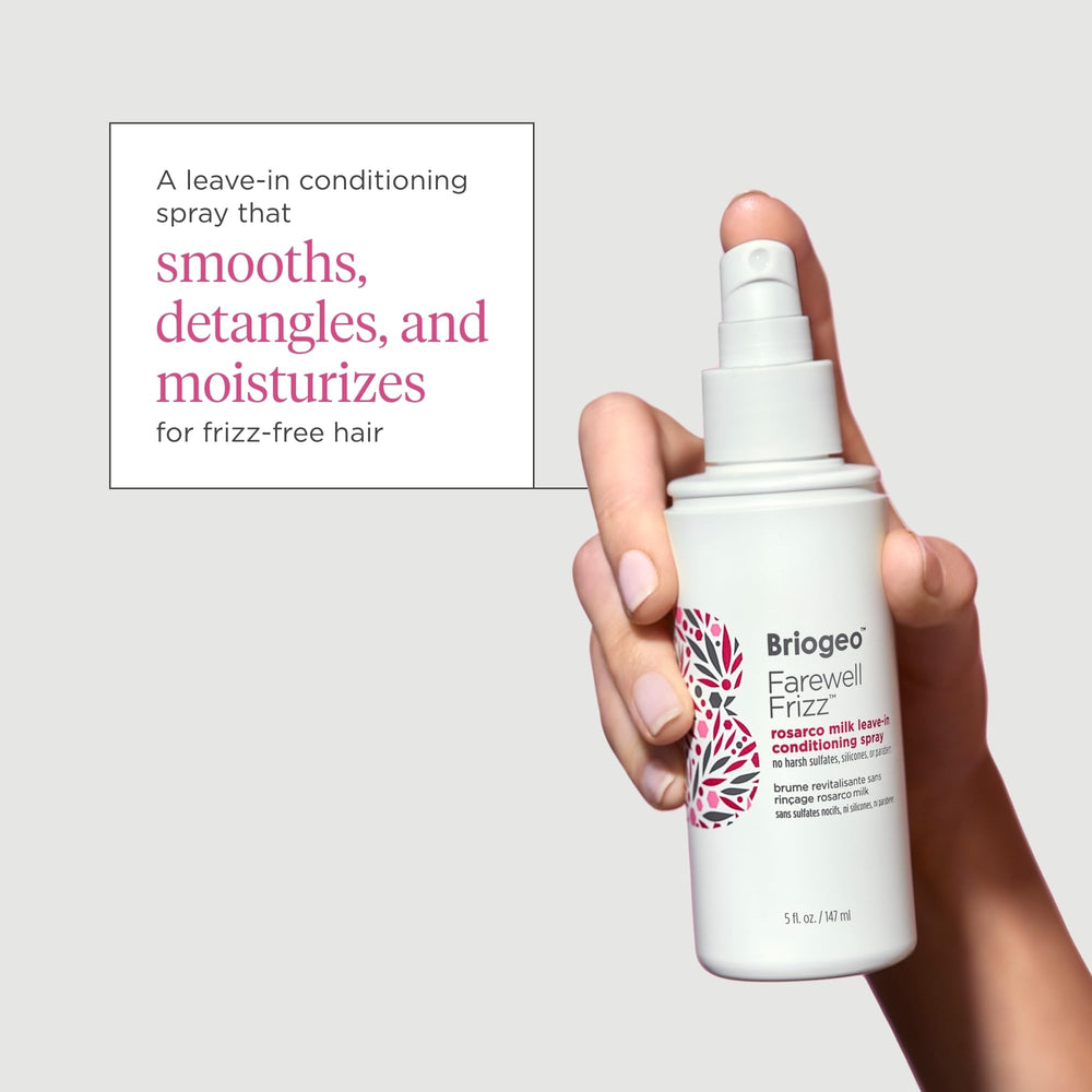 Cheveux démêlés après application du spray Briogeo