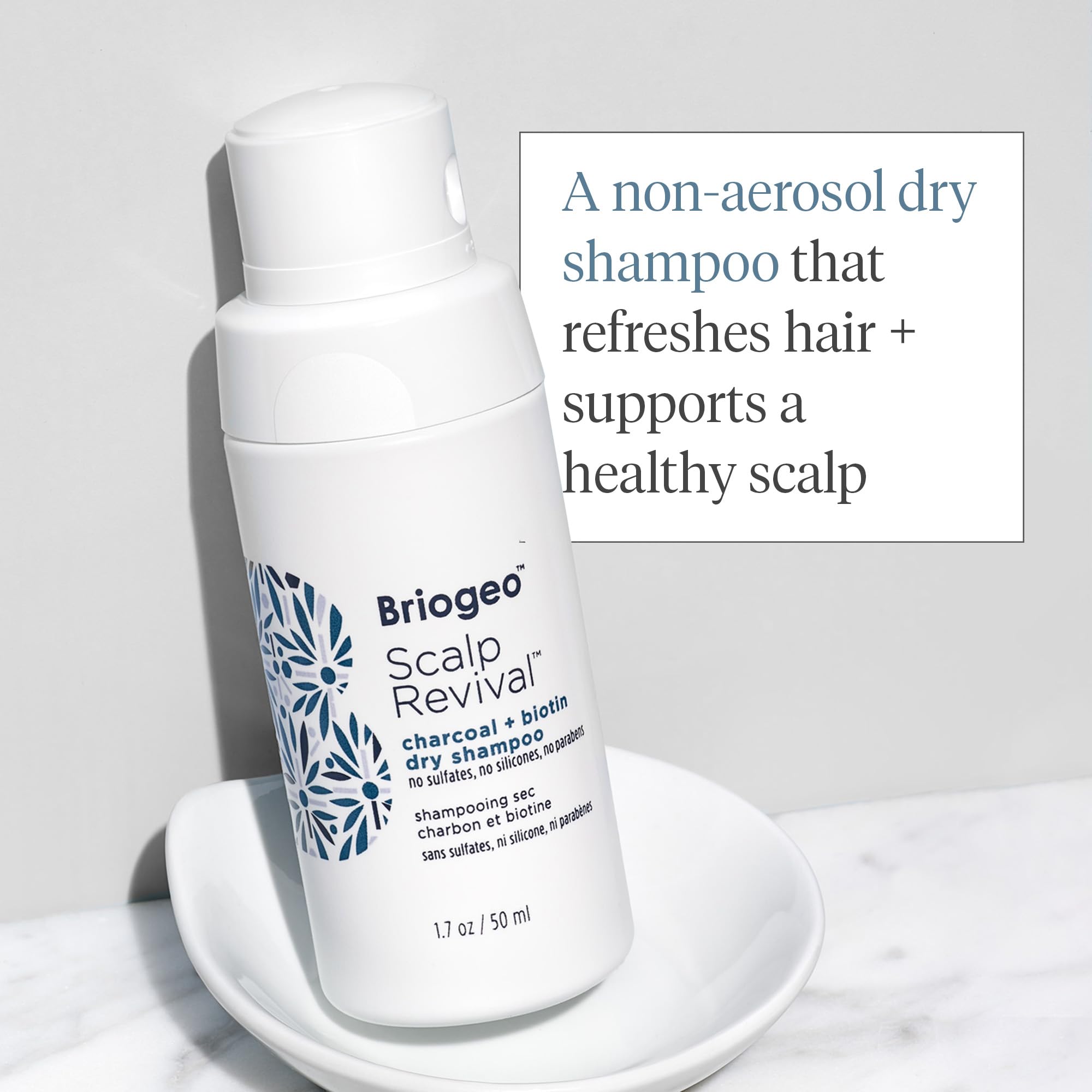 Briogeo Formule végan sans cruauté, naturelle et sans aérosol.