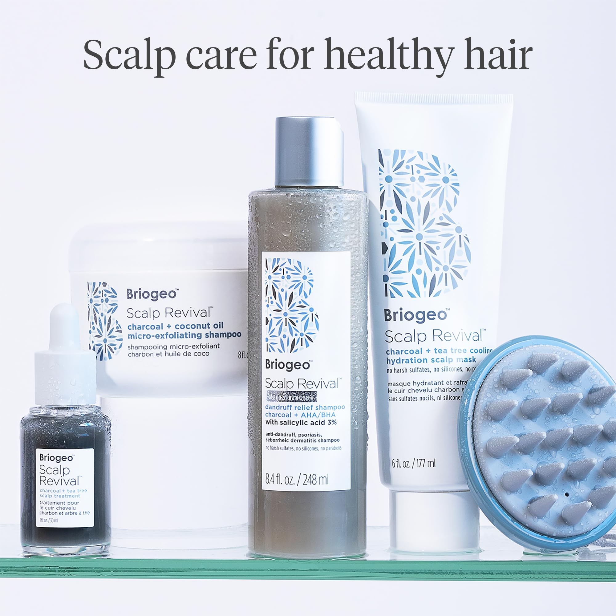 Sensation de fraîcheur Briogeo Scalp Revival sur le cuir chevelu
