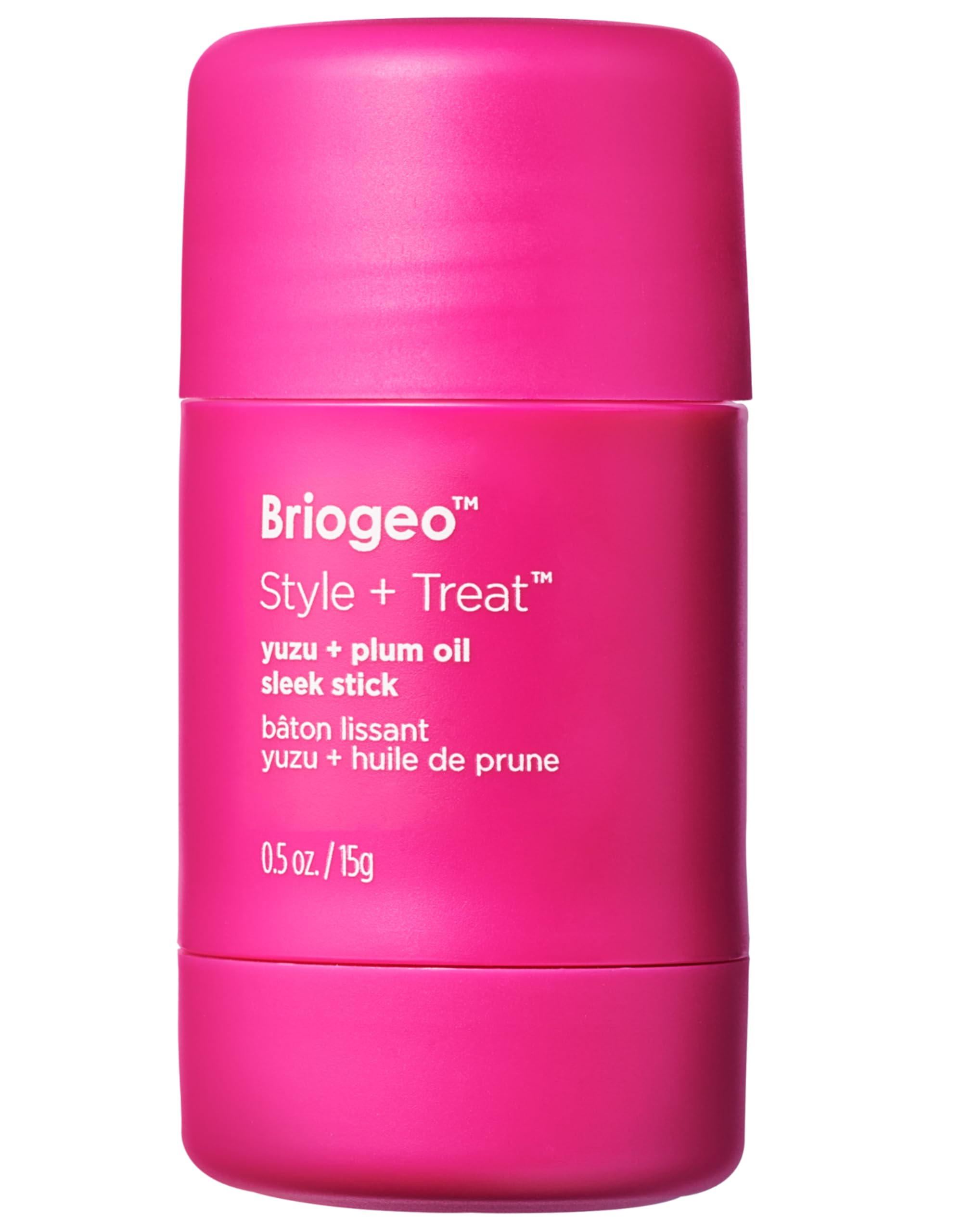 Briogeo Style + Treat Yuzu + Plum Oil Sleek Stick aperçu: contrôle des frisottis et brillance naturelle.