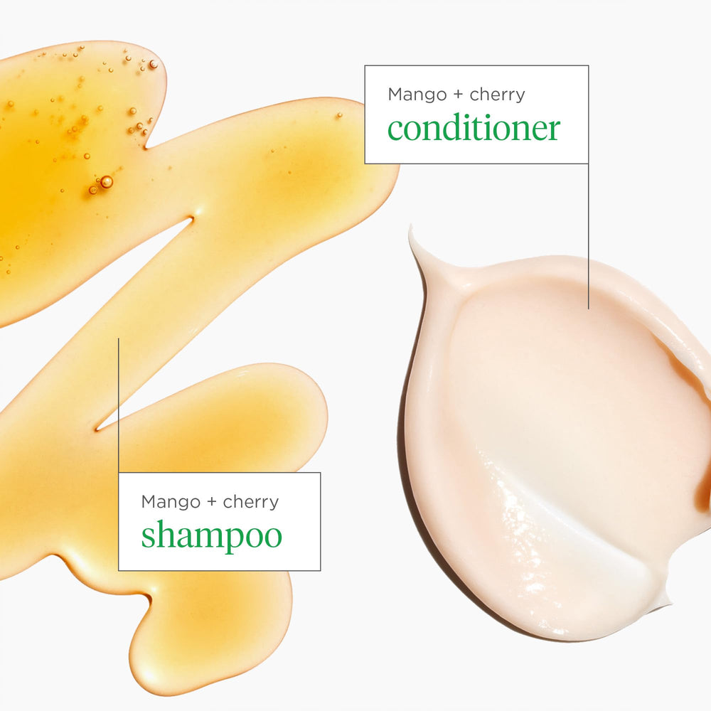 Enzymes de papaye dans Briogeo Mangue et Cerise, rafraîchissent le cuir chevelu.