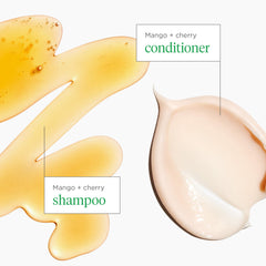 Enzymes de papaye dans Briogeo Mangue et Cerise, rafraîchissent le cuir chevelu.