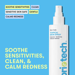 Brume topique Briotech pour peau sensible, réduction des irritations potentielles.