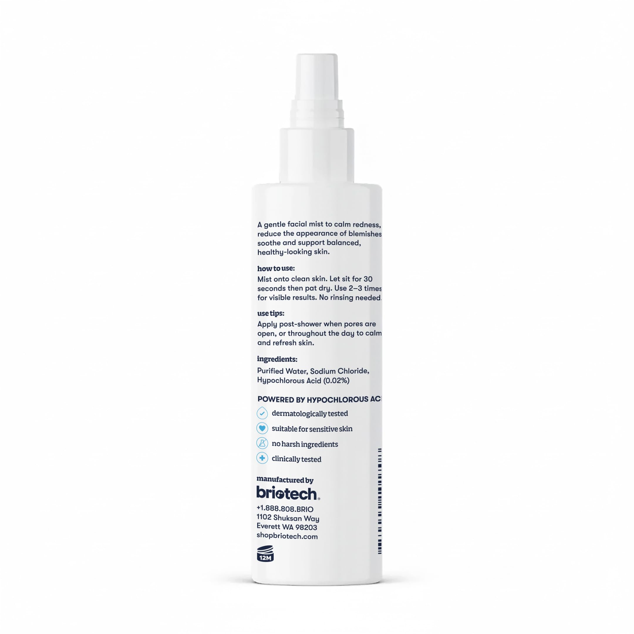 Briotech Renew Toner – emballage vegan, formulation légère sans colorants.