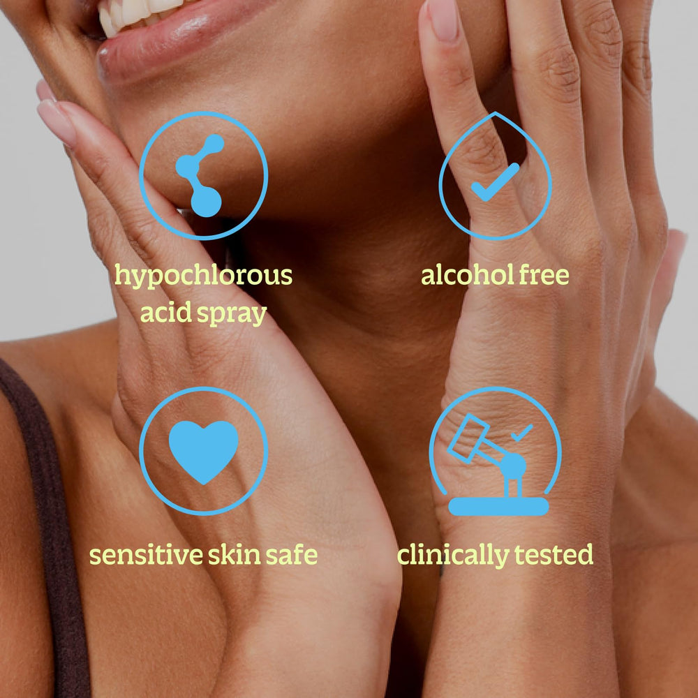 Briotech Renew Toner – vaporisateur en action, pulvérisation douce sur le visage.