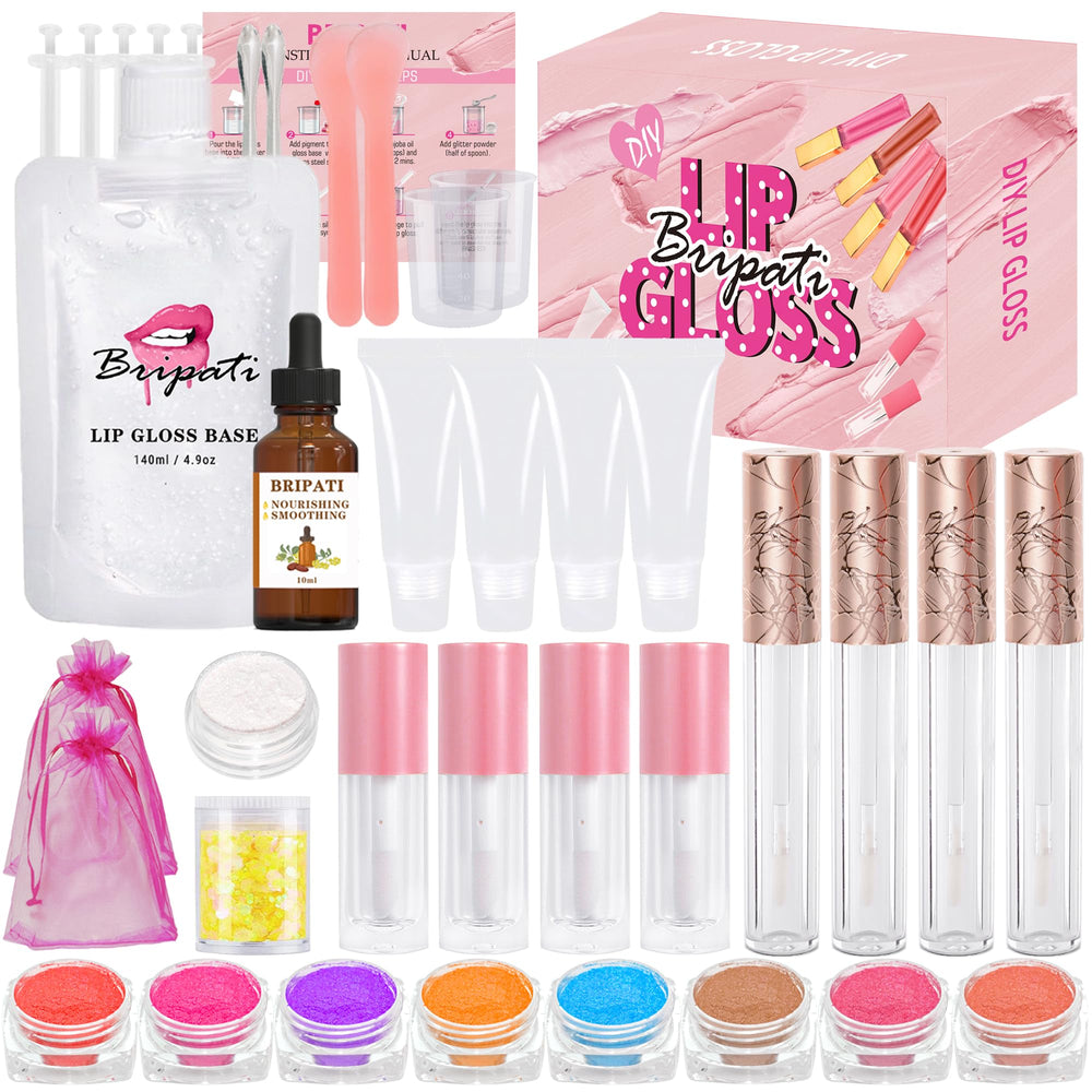 BRIPATI kit base gloss transparente pour hydratation douce des lèvres