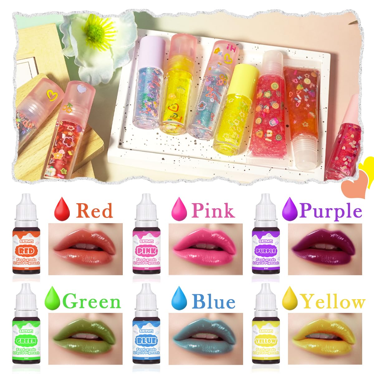 Pigments liquides BRIPATI pour créer des teintes uniques et personnalisables.