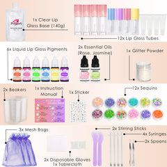 Ensemble BRIPATI de tubes vides pour appliquer le soin coloré sur les lèvres.