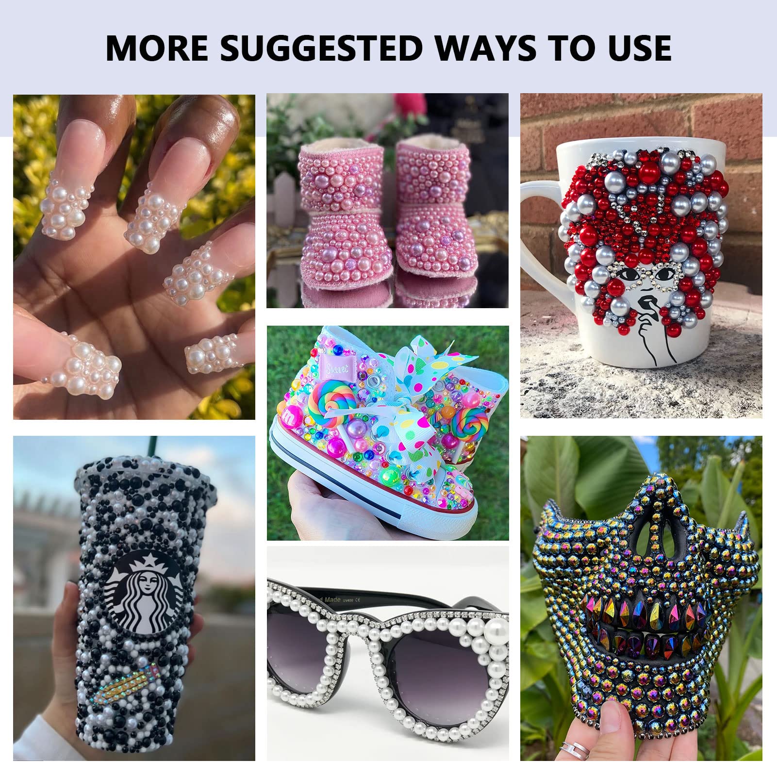 Utilisations polyvalentes Briskbloom pour ongles, gobelets et couture.