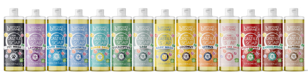 Brittanie's Thyme Castile Menthe - sécurité bébé et peau sensible, formule naturelle