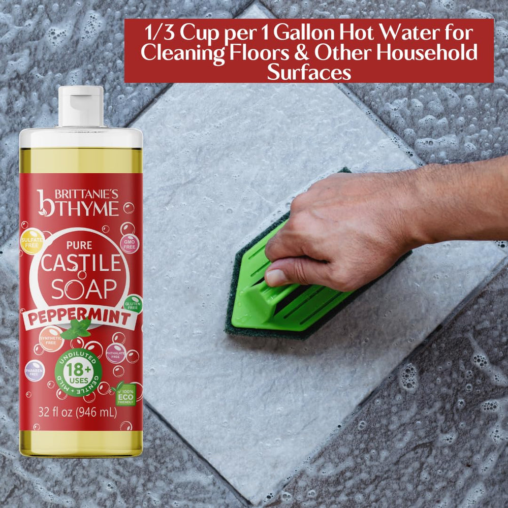 Brittanie's Thyme Castile Menthe - shampoing léger, cheveux propres et frais