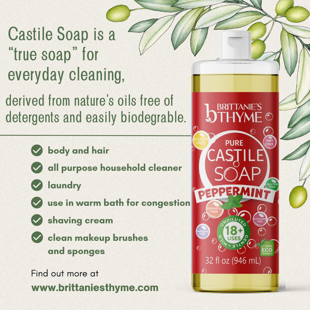 Brittanie's Thyme Castile Menthe - lavage linge doux, respectueux de l'environnement et efficace