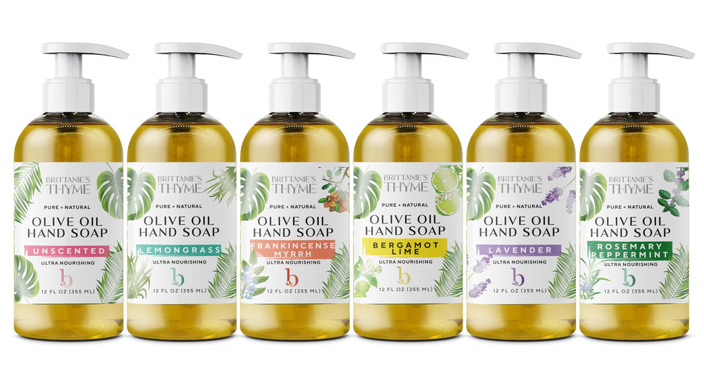 Ingrédients huile olive coco Brittanie's Thyme – formule naturelle et vegan