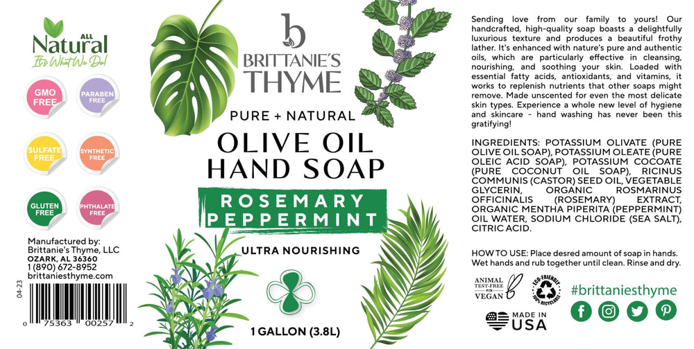 Brittanie's Thyme Recharge 128oz – pratique pour toute la maison.