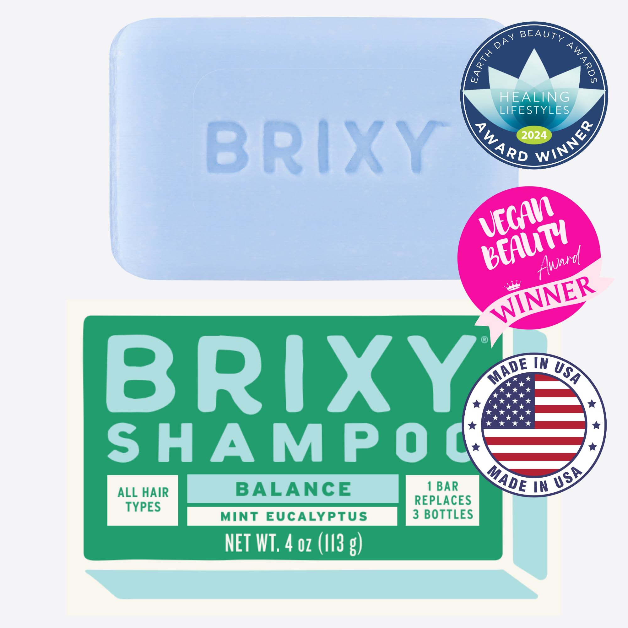 BRIXY Balance Shampoo Bar – pH équilibré pour cuir chevelu sain