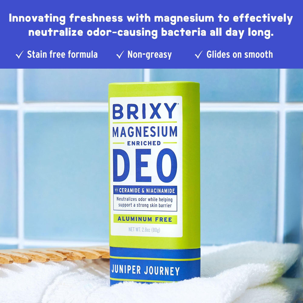 BRIXY deodorant being applied underarm for fresh comfort