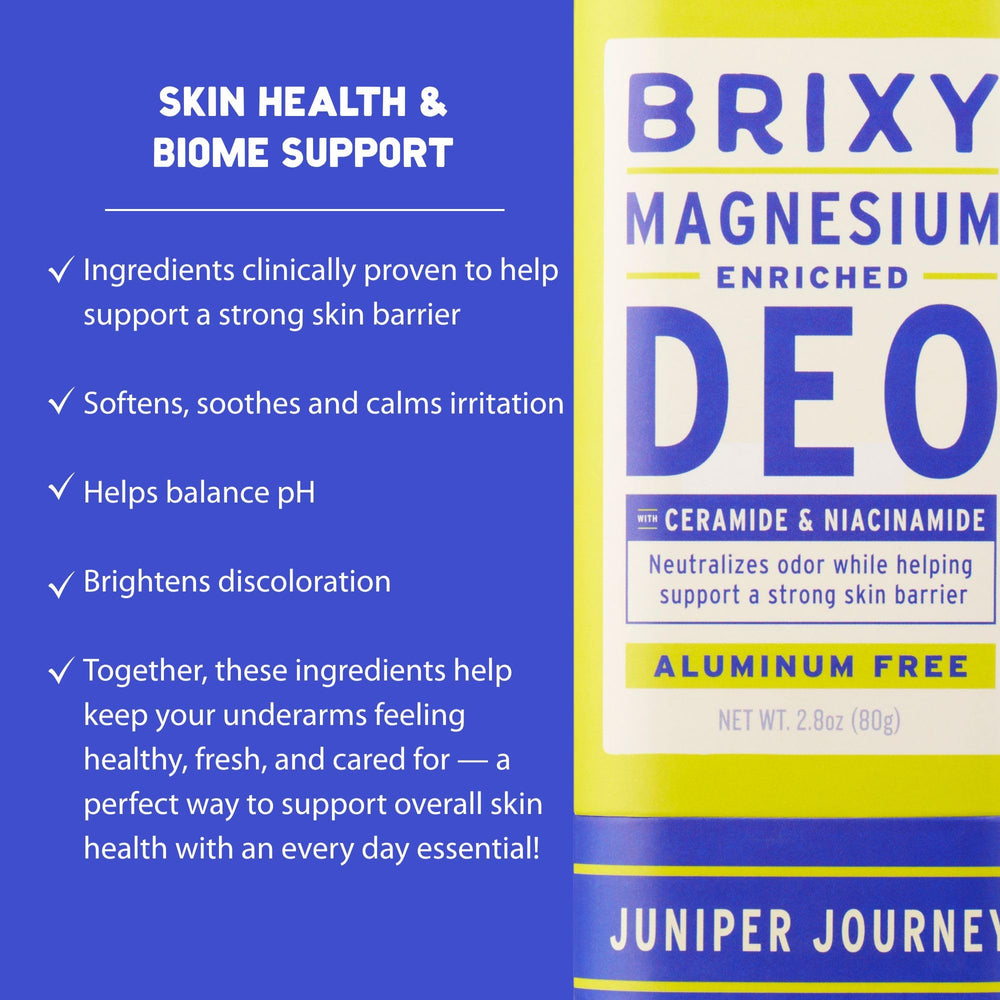 BRIXY formula with ceramide and niacinamide supports underarm skin health