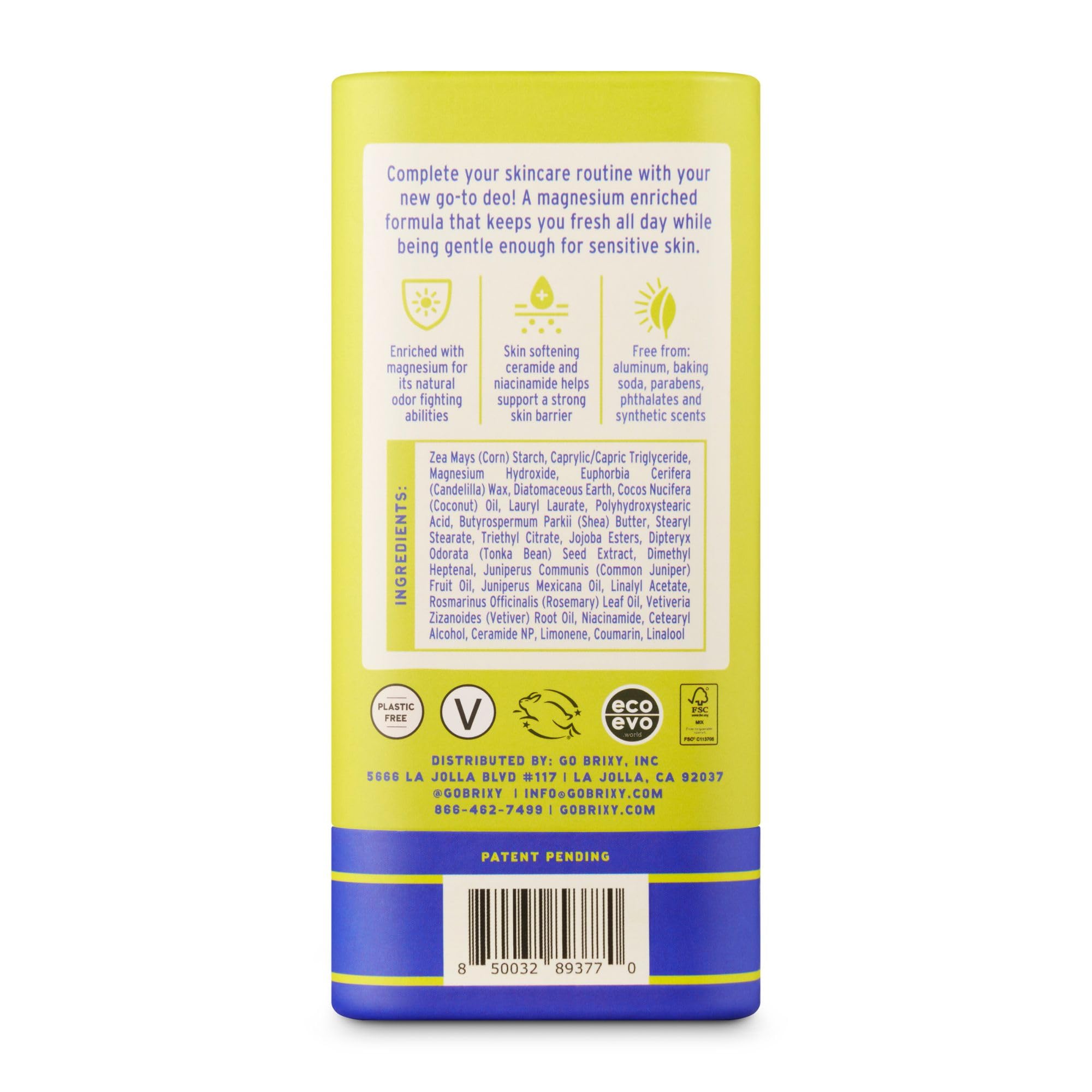 BRIXY juniper and vetiver scent offers a light, earthy aroma