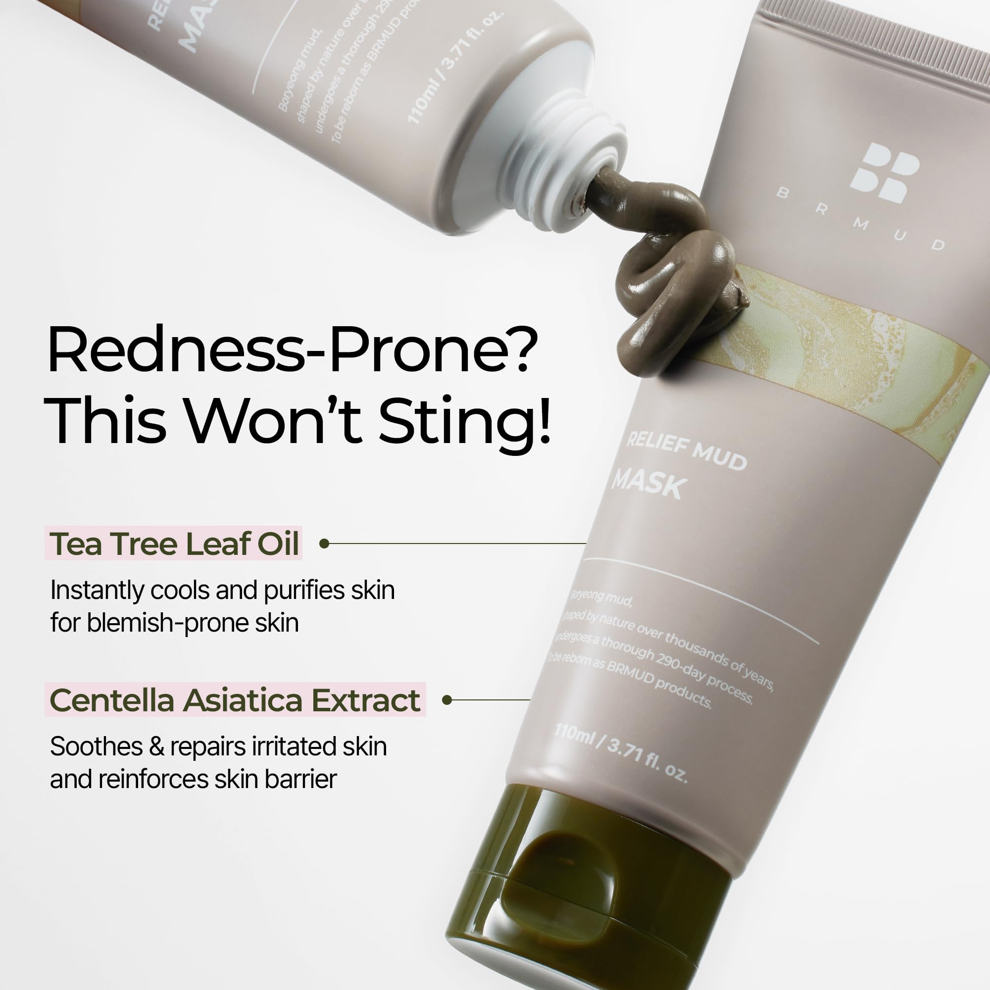 BRMUD Appliquer sur le visage ou le corps révèle une peau plus lumineuse.