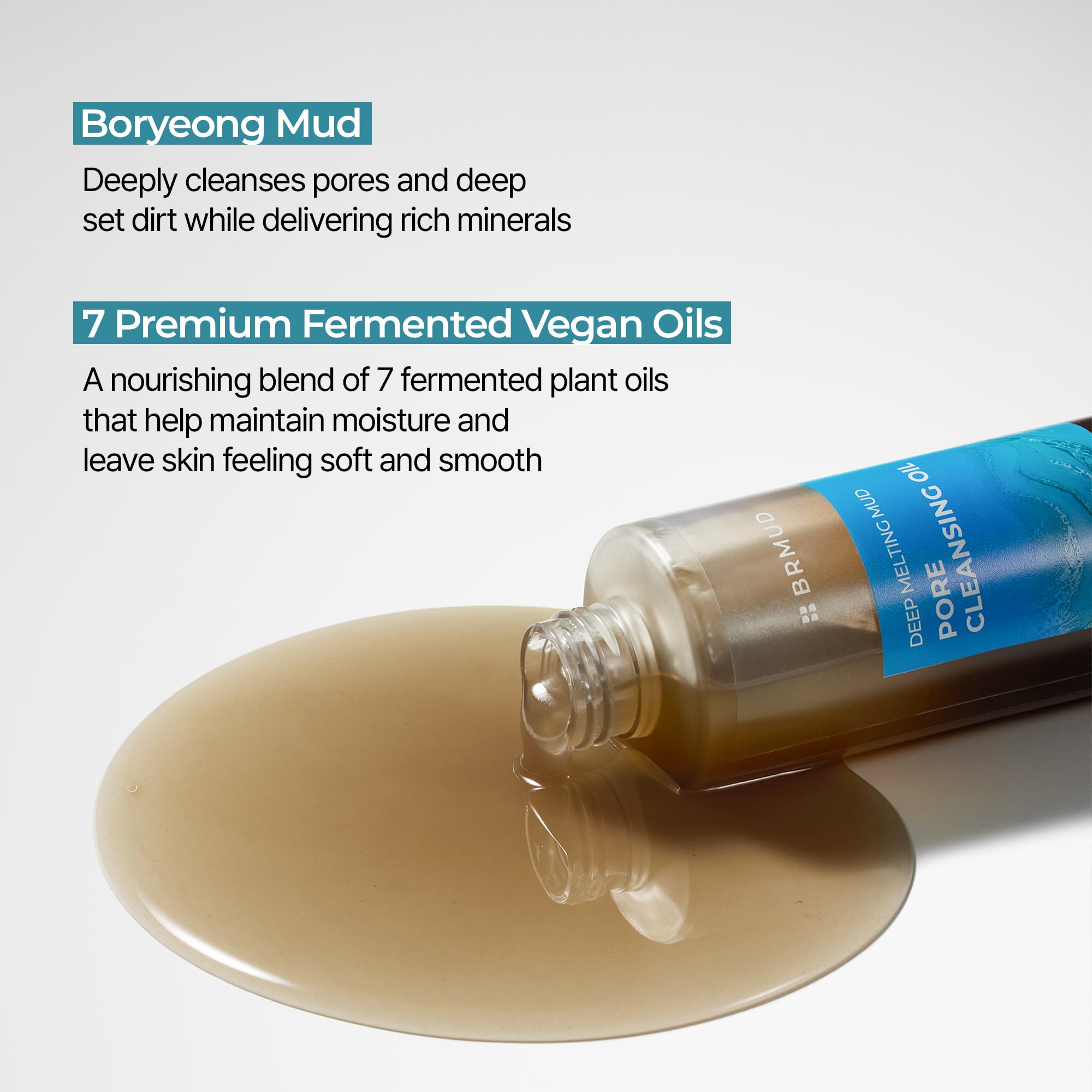 BRMUD Argile minérale de Boryeong aidant à purger les impuretés sans irritation.