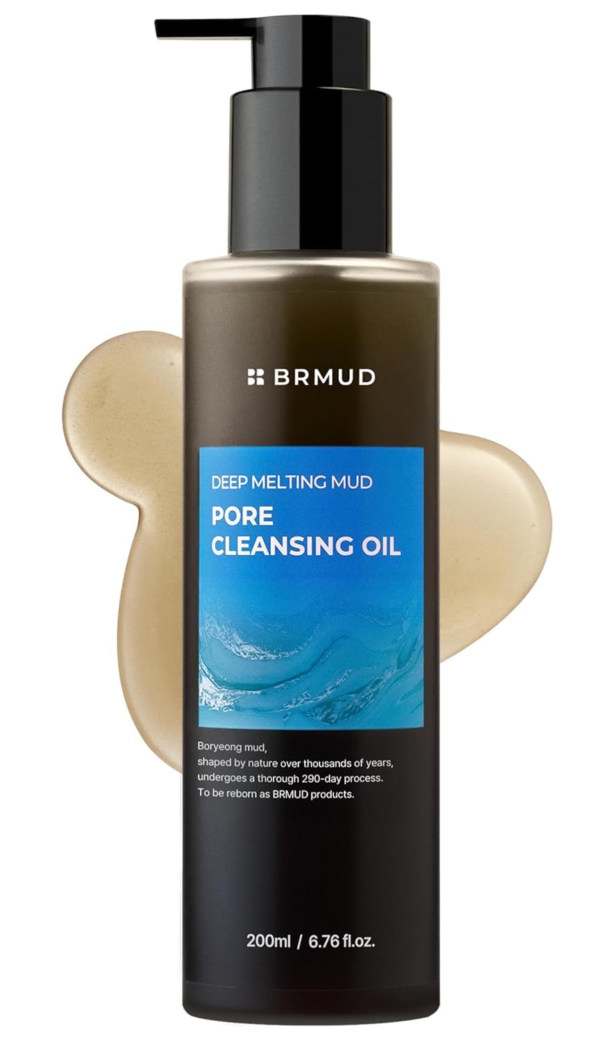 BRMUD Huile nettoyante visage à l’argile Boryeong purifie les pores en douceur.