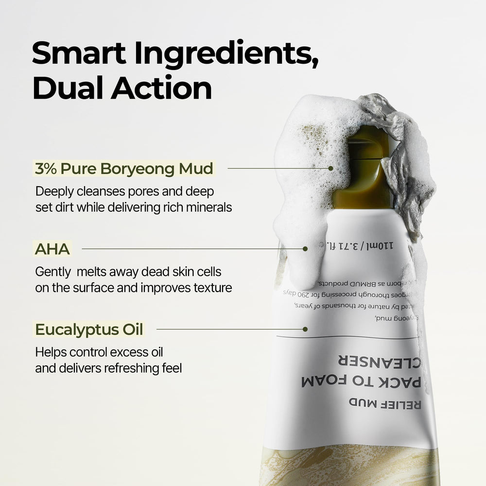 BRMUD Relief acide lactique doux aide à l’équilibre du teint.