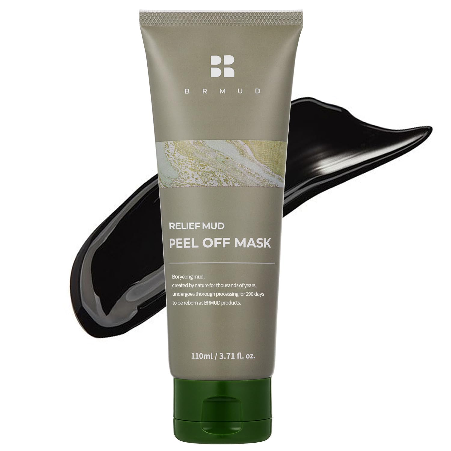 BRMUD Relief Mud Peel Off Mask – application du masque nettoie les pores en profondeur.